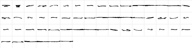 Emilly Stories Swash Regular  glyph index