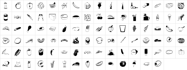 Dos Game Regular  glyph index