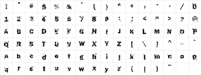 CK Brick House Regular  glyph index