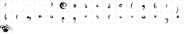 Greenman Regular  glyph index
