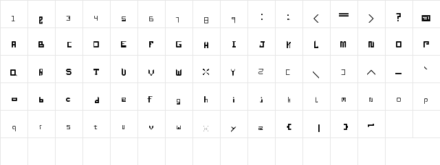 Randomosity Regular  glyph index