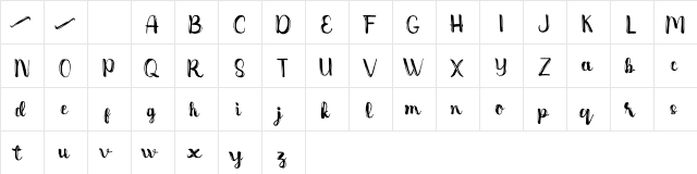 Dentanx Regular  glyph index