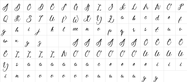 Sterling Free Regular  glyph index