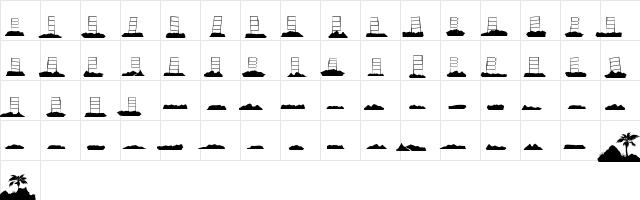 Hollywood Capital Blank Regular  glyph index