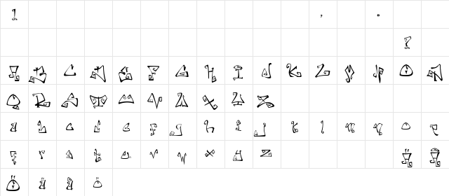 Farewell Eternity Regular  glyph index