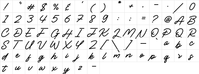 Socialist Regular  glyph index