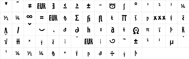 Kurt Expert  glyph index