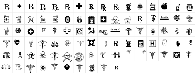 MedicalPharmaceutical P01  glyph index