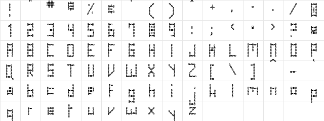 Chain Reaction Regular  glyph index