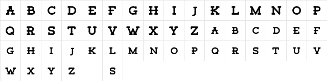 Tigreal Free Rough Regular  glyph index