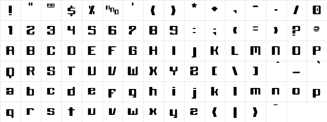 Poloy maldinie ll Regular  glyph index