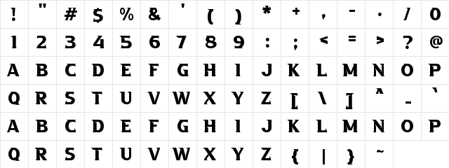 a Absolute Empire Regular  glyph index