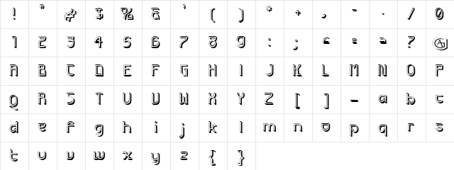 Futurex Deco Regular  glyph index