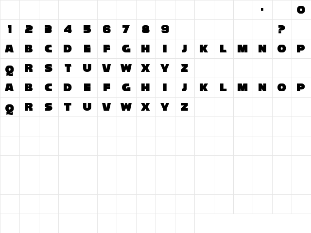 Reisenberg 2.0 Regular  glyph index