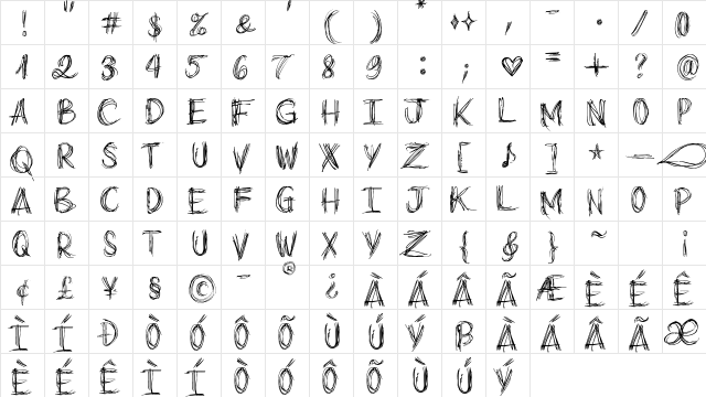 go around the books Regular  glyph index