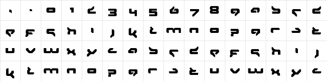 FUTUREMARK Regular  glyph index