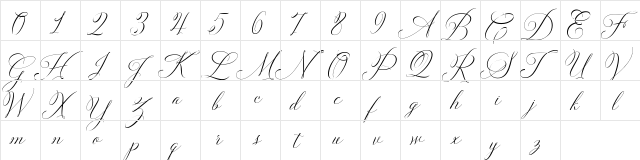 Solidaritha Script Regular  glyph index
