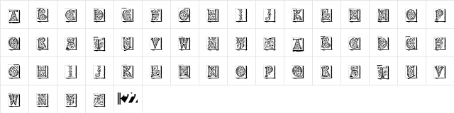 Napoli Initials Alt Regular  glyph index