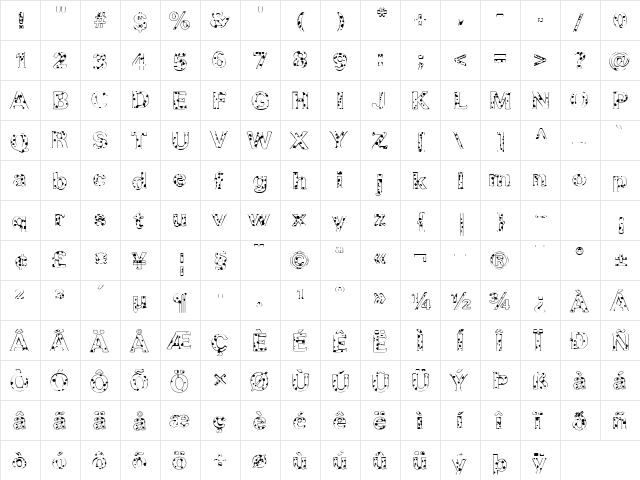FZ ROMAN 37 SPOTTED Normal  glyph index