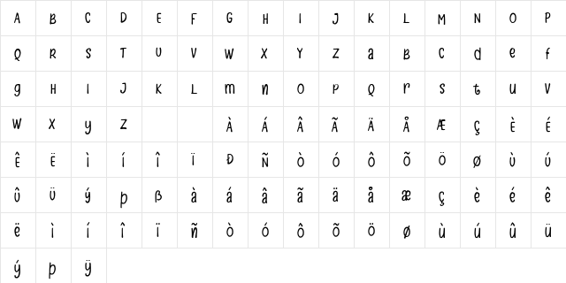 Zebudabi Regular  glyph index