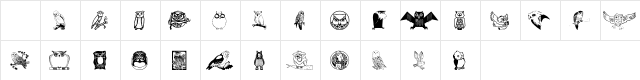 Carsten'sOwls Regular  glyph index