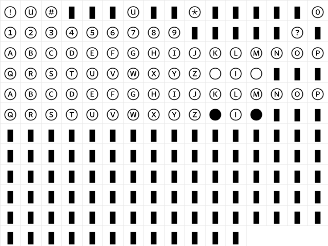 WhitneyIndexWhite RoundMd  glyph index