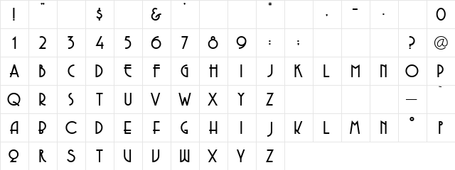 Great Ruble Regular  glyph index