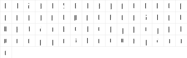 Kurkku Regular  glyph index