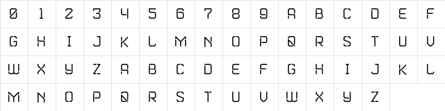 Marske Regular  glyph index