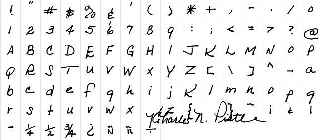 FG Mats Regular  glyph index