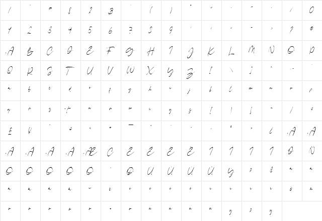 Crimson Foam Regular  glyph index