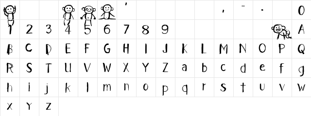 CF I Dont Want to Grow Up Regular  glyph index