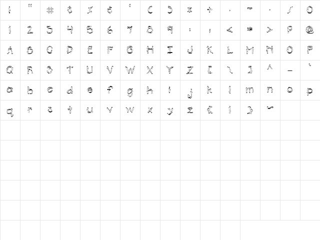 CK Twigs Regular  glyph index