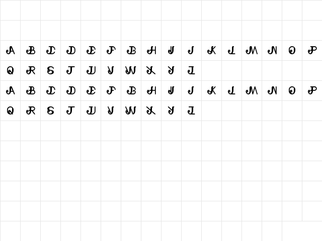 natural beauty Regular  glyph index