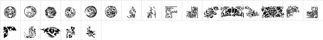 Japanese Designs Regular  glyph index