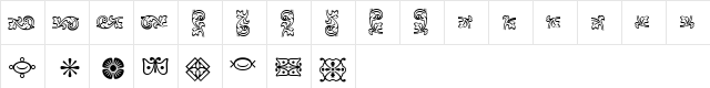 Clifford-Borders Regular  glyph index