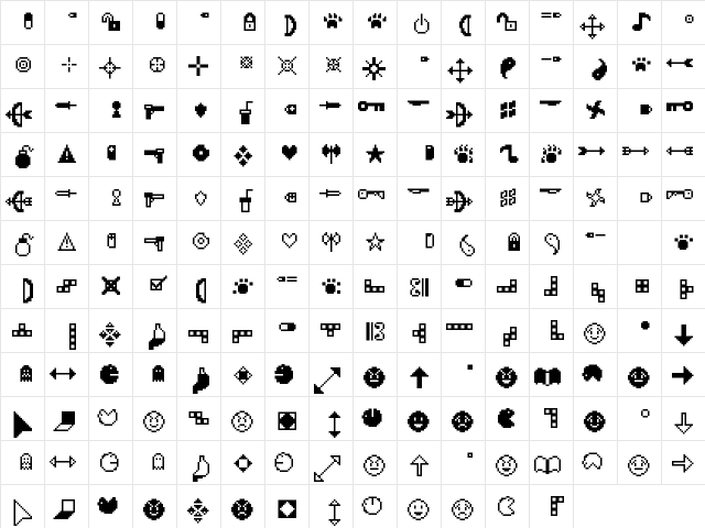WolveSymbol Medium  glyph index