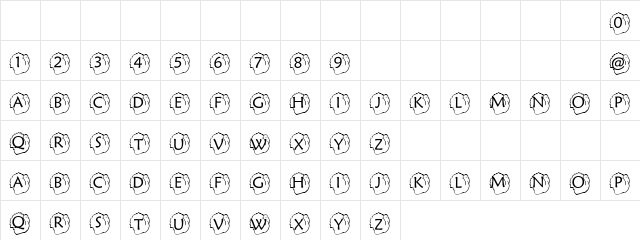pf_turkey1 Regular  glyph index