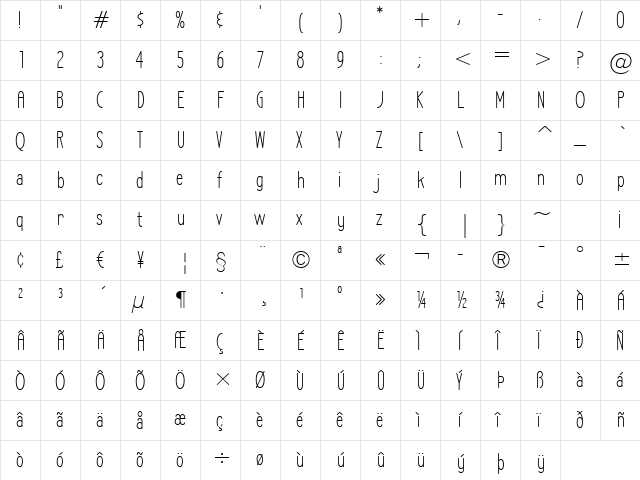 LA Headlights BTN Cond Lt Regular  glyph index