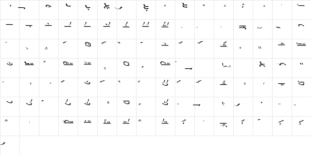 ED Psaltica Regular  glyph index