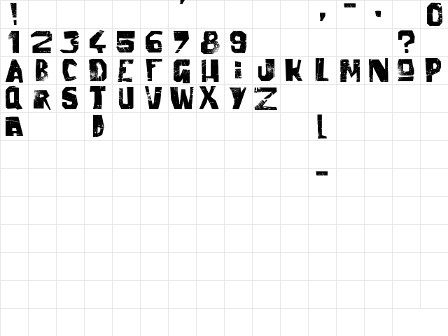 Ballad of Dwight Frye Regular  glyph index