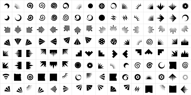 AltemusBordersTwo Regular  glyph index