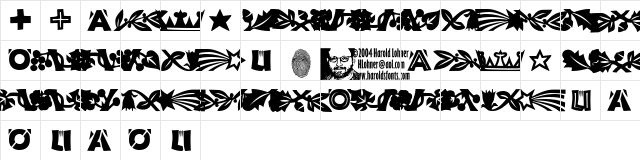 Koch Dingbats Regular  glyph index