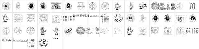 Astrology tfb Regular  glyph index