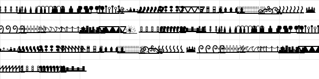 Header Ornament Regular  glyph index