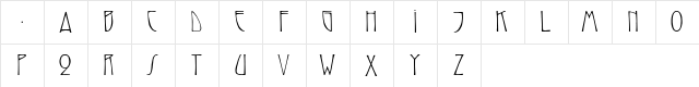 ReynoldsCaps Regular  glyph index