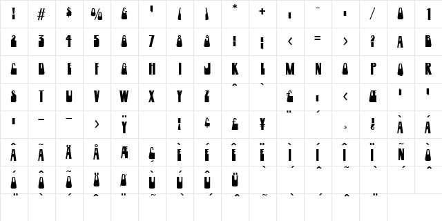 Pelikan Regular  glyph index