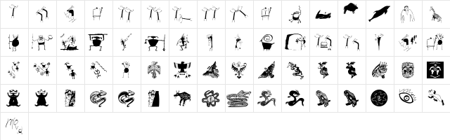 CaveNTribalArt Regular  glyph index