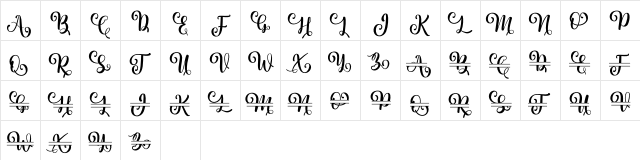 Albanian Olive Monogram 1 Regular  glyph index