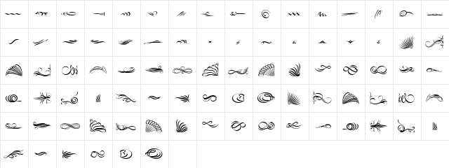 FleuronsTwo Regular  glyph index